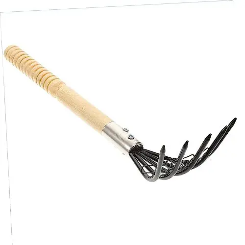 Produktbild: CIMAXIC 1stk Strandrechen Gartenreinigungsrechen Kleiner Rechen Grubber Rechen Muschelschaufel Muschelrechen Mit Korb Garten-klauenrechen Muscheln Rechen Fang Das Meer Algen Entfernen Holz