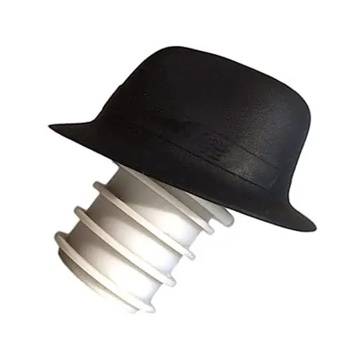 Produktbild: 1stk Weinstopper Für Cowboyhut Hutstopper Konische Korkstecker Mini-vakuumierer Getränkeflaschenverschluss Korkversiegelung Mini-schnapsflaschen Mini-siegelmaschine Kieselgel Black Cabilock