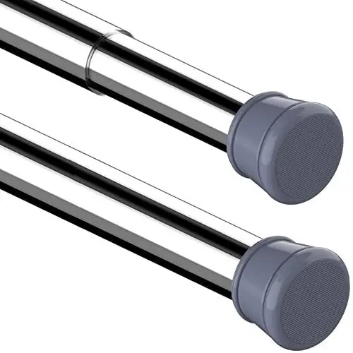 Produktbild: Aiitomg 1Stück Duschstange Ohne Bohren Duschvorhangstange Teleskopstange für Schränke, Badezimmer, Kleiderschrank 170-260CM(1Stück) Silber(Durchmesser 25mm)