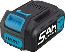 Produktbild: 1x HAZET Ersatz-Akku 9212-05, mit 5 Ampere-Stunden (Ah), bestehend aus 5 Zellen á 3,6 Volt, Insg. 18 V, Leistungsstarkes Akku für Schlagschrauber