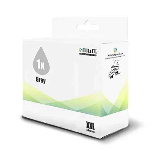 Produktbild: 1x MWT Druckerpatrone für HP DesignJet T 1100 1120 1200 1300 2300 610 620 790 795 44 SD 24 PS MFP HD eMFP 24 Inch Inch 44 Inch ersetzt 72 NO72 Grey