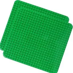 Produktbild: 2 Große Bauplatte Kompatibel mit Lego Duplo Platten,38.4 * 38.4cm Classic Grundplatte mit 24 x 24 Noppen für Duplo Steine,Konstruktionsspielzeug für Kleinkinder,Mädchen und Jungen, Grün