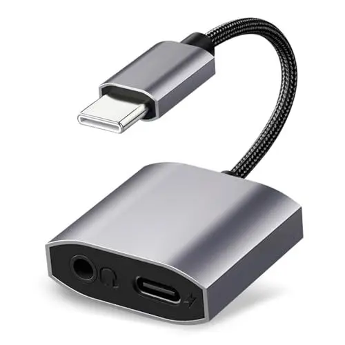 Produktbild: 2 IN 1 Adapter USB C Auf Klinke und PD 60W Schnellladung, Aux USB C Auf 3,5 mm Kopfhörer Adapter mit DAC-Chip für iPhone 15/16 Pro/Max/Samsung Galaxy S Serie,iPad,Xiaomi, Huawei,Pixel,OnePlus