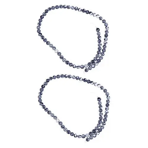 Produktbild: NUOBESTY Malachit Perlenstränge Lose Schmuckperlen Für Armbänder Und Ketten Schwarze Und Weiße Farbvariationen Für Individuelle Schmuckgestaltung