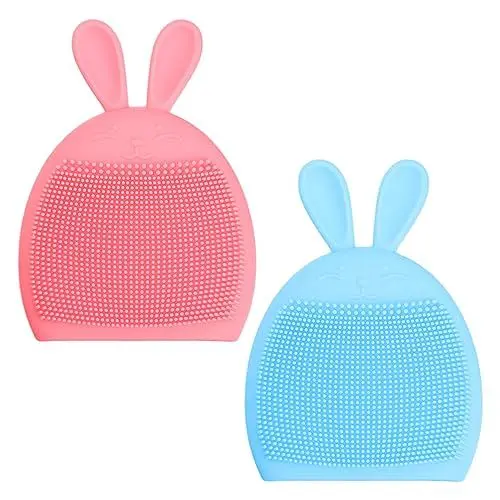 Produktbild: 2 PCS Gesichtsreinigungsbürste Sanft Silikon Gesichtsbürste Silikon Gesichtsbürste Manuelle Facial Cleansing Brush Gesichtsreinigungsbürsten Gesichtsmassage-Bürste für Frauen Männer Babys