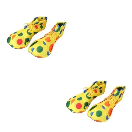 Produktbild: 2 Paar Clown-schuhe Clownschuhe Für Halloween Halloween-clown-kostüm Clownschuhe Unisex Clown-anziehschuhe Unisex-clownschuhe Clown-stiefel Cosplay Männer Und Frauen Kosmetika Tuch