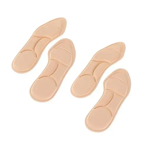 Produktbild: 2 Paar Schuheinlagen stress abbau anti rutschmatte einlege sohlen ladies' shoe rutschfeste unterlage insole Schwammeinlagen Fußschutz Sanft Einlegesohle Rutschfeste Matte Fräulein
