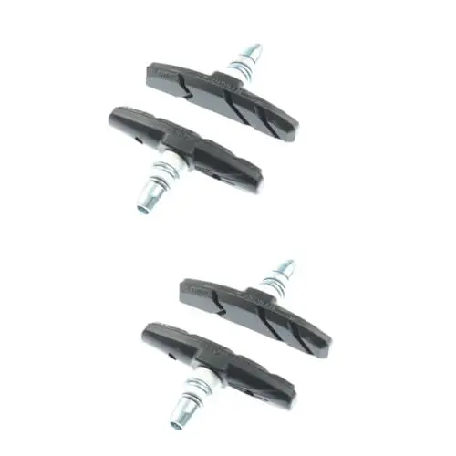 Produktbild: 2 Paar v-Brake Mountainbike zubehör V-Bremse Fahrrad Accessories Fahrrad Bremsbeläge für Felgenbremsen fahradzubeör Fahrrad bremsklötze Dreifarbig Bremsbelagsatz Seilschnalle