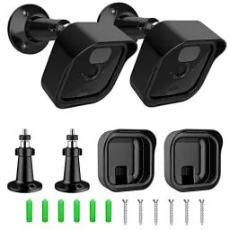 Produktbild: (2 Pack) Blink Outdoor Kamera Wandhalterung Halterung, Blink Kamerahalterung 360° verstellbare Schutzhülle Gehäuse Halterung Standfuß Sockel Zubehör für Blink Kamera System, Schwarz
