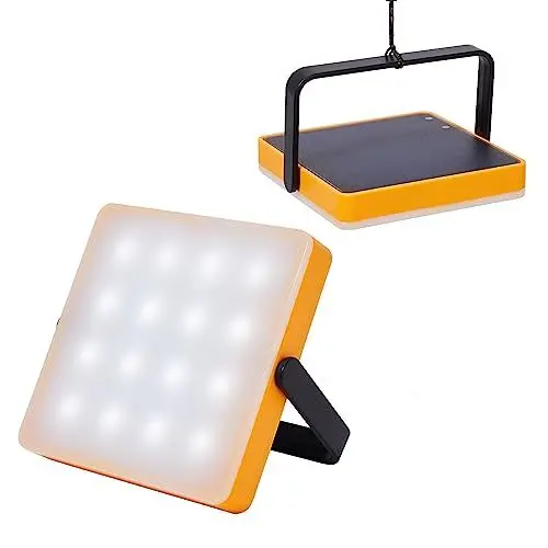 Produktbild: 2 Packungen Camping Lampe Zelt Licht, Solarlampe Camping Wiederaufladbare Batteriebetriebene mit 4 Beleuchtungsmodi für Outdoor-Camping, Wandern und Indoor-Notfall Stromausfall