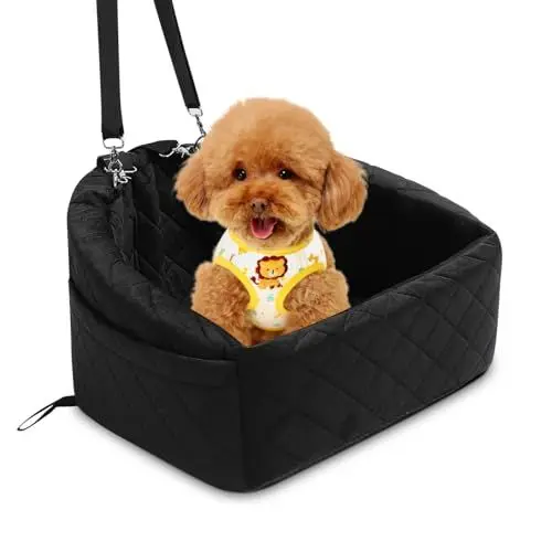 Produktbild: 2 Pcs Hunde Autositz, Waschbarer Hundesitz Hundeautositz Hunde Sitzerhöhung Hundebett Auto Hundesitzerhöhung für kleine und mittelgroße Hunde (Black)