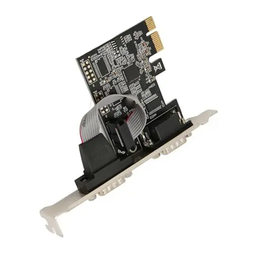 Produktbild: 2 Port PCI Express RS232 DB9 Serielle Portkarte PCIe-Erweiterungscontroller für Desktop POS-Systeme