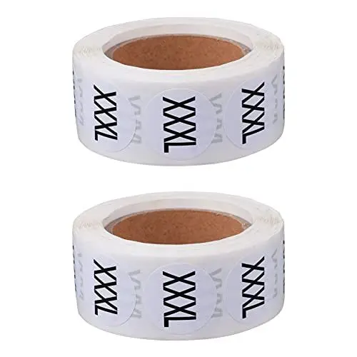 Produktbild: 2 Rolle Kleidergrößen-aufkleber Aufkleber Für Kleidergrößen Aufkleber in T-shirt-größe Selbstklebender Aufkleber in Kleidergröße Aufkleber Für Kinder Aufkleberpapier Baby Kleidung