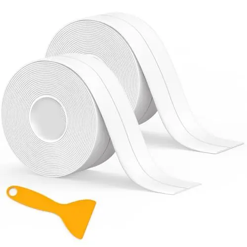 Produktbild: 2 Rollen Dichtungsband Selbstklebend, Fugendichtband, Dichtungsband Selbstklebendes Wasserdichtes Klebeband, Für Küche, Bad, Badewanne (Weiß 38 Mm X 3,2 M)