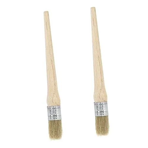 Produktbild: 2 STK Runder Pinsel Zuhause Bürste Pilzflecken Bürste Für Möbel Schablonenschwammpinsel Wachspinsel Runder Kopf Pinsel Kleben Fleckpinsel Wohnkultur Pinsel Kleber Haushalt Borsten