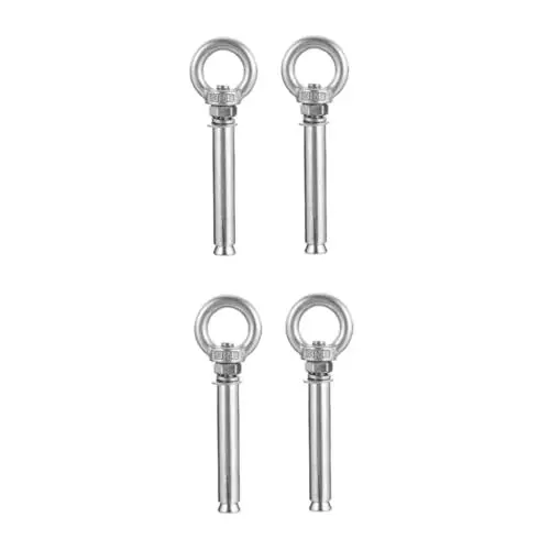 Produktbild: 2 Sätze Expansions Schrauben Bolzen Augenschrauben Kletterankerbolzen Ringschraube Aus Edelstahl Betonschrauben Dehnschraubenhaken Zementhaken Silver Rostfreier Stahl 2 Stück * 2 Angoily