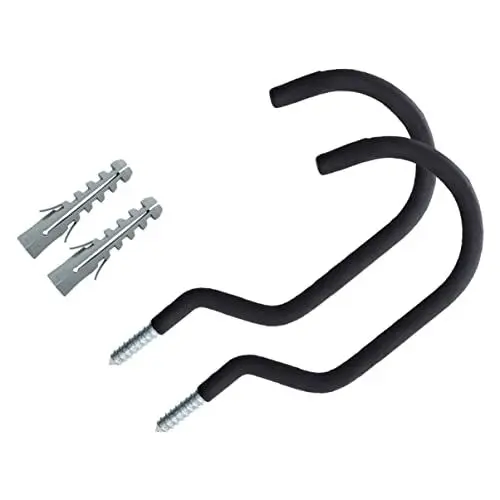 Produktbild: Hemobllo Stabile Fahrrad-wandhaken Aus Stahl 2er-Pack Drehbare Platzsparende Fahrrad-wandhalterung Für Die Garage Oder Zu Hause