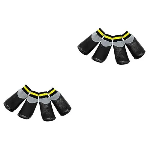 Produktbild: FRCOLOR 2 Sets Schuhe Für Hunde - Booties Socken Gummi Hundepfoten Größe 5 Schwarz