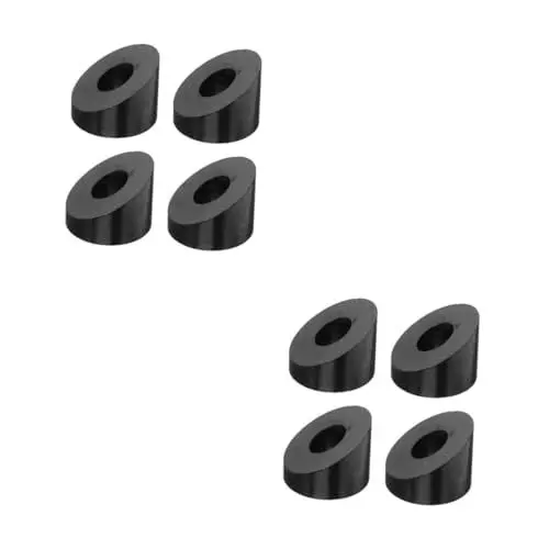 Produktbild: 2 Sätze Winkelscheibe Aus Edelstahl Treppengeländer Aus Metall Unterlegscheiben Aus Edelstahl Kabelgeländer-kit Aus Edelstahl Deckgeländer Black Rostfreier Stahl 4 Stück * 2 GLEAVI