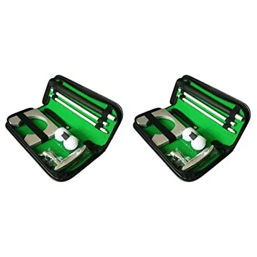 Produktbild: 2 Sätze Zubehör Becher mit Putter Werkzeugkasten Trainingsgerät Cup-Putter Innenausstattung Putter üben Putterbecher Kit-Putter Putting-Übungsmatte tragbares Set Golf Trainingsset