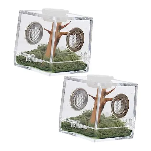 Produktbild: Hohopeti Springspinnen-zuchtkasten 2er-Set Insektenvitrine Kleintier-zuchtkasten