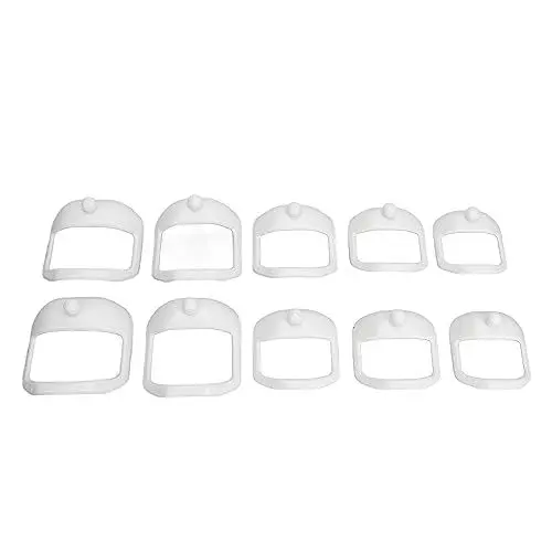 Produktbild: Generic 2 Set Gesichtshaar-Styling-Vorlagen, 5 Verschiedene Größen, Klare Konturen, Bart-Rasierschablone, weiß
