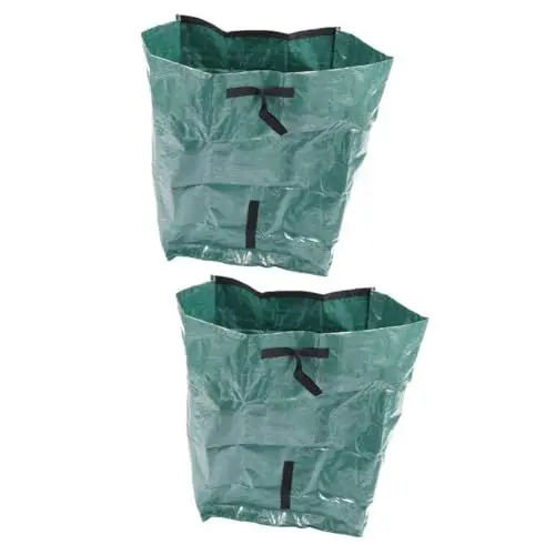 Produktbild: 2 Stk Blattbeutel müllbeutel Mülleimer Gartenabfallbehälter Abfallcontainer dustbin Blätter Aufbewahrungstasche garten blatt tasche Grassack Verbessert Gartentasche Komposttonne pp