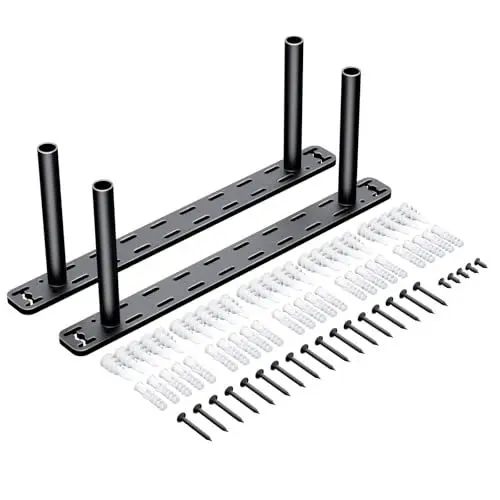 Produktbild: 2 Stk. Schwebende Regalhalterung Unsichtbare Regalträger,Regalwinkel Schwerlast,Regal Winkelträger Schwarz Schwerlastkonsole （40.6 X 20.32 X 3.8CM)