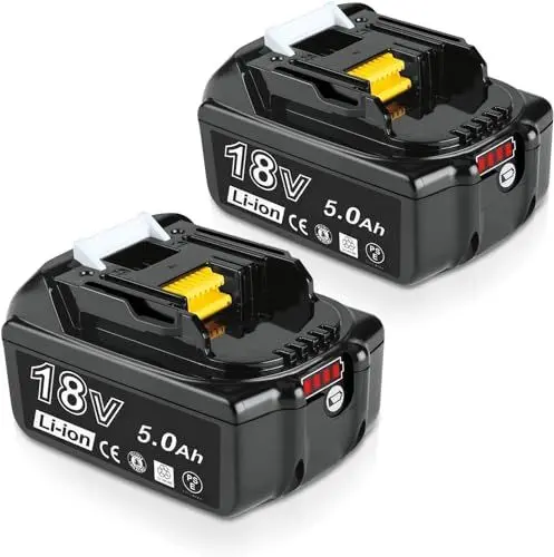 Produktbild: 2 Stück 5000mAh Li-ion Akkus Ersatzakku für Makita Akku 18V BL1850 BL1860B, BL1850, BL1840, BL1830, BL1820B, BL1815 Kompatibilität für Makita Elektrowerkzeuge