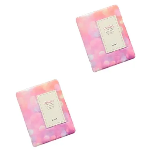 Produktbild: TOPBATHY 2 Stück 64 Fotoalben Mit Pu-einband 64 Selbstklebende Taschen Elegante Aufbewahrung Für Mini-fotos Im Format 3 Zoll Für Besondere Anlässe
