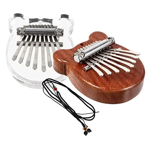 Produktbild: VICASKY Miniatur-daumen-kalimba für Anfänger 2 Stück Kalimba mit 8 Tönen Tragbares Musikinstrument für Jungen und Mädchen