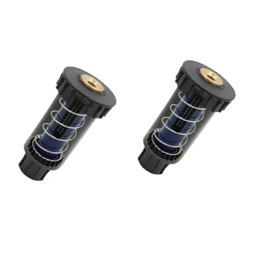 Produktbild: 2 Stück 90 Bewässerung Sprinkler Rotationsregner Eingegrabene Sprinklerköpfe Blumeneimer Sprinkleranlage Hoch Verstellbarer Sprinkler Einstellbare Bewässerungssprinkler Black HANABASS