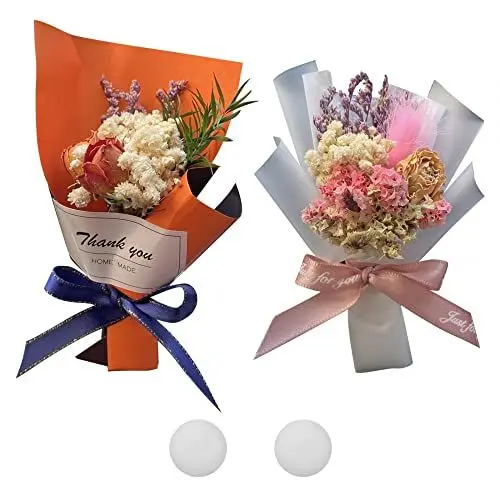 Produktbild: 2 Stück Auto Entlüftungsklammern,Mini Auto Aromatherapie Clips Getrocknetem Blumenstrauß Auto Innendekoration für das Armaturenbrett der Lüftungsöffnungen im Auto