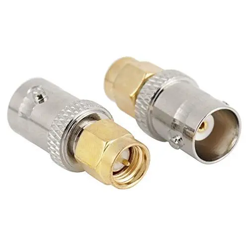 Produktbild: 2 Stück BNC-Buchse auf SMA-Stecker, Koaxial-Adapter für HF-Stecker, BNC-Buchse auf SAM-Stecker