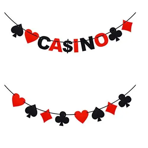 Produktbild: Happyyami 2 Stück Banner Poker Spiel Banner Party Dekoration Favors Las, Vegas, Thema Party Zubehör 2
