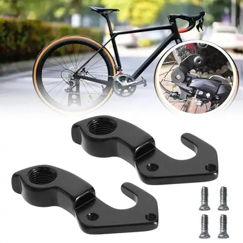 Produktbild: 2 Stück Bike Gear Hanger,Bike Schaltwerk Hanger, Adapter Aluminiumbügel Schaltauge, Schaltauge Mit Muttern Fahrrad Bikes für Rennrad Und Mountainbike-Touren Für Erwachsene (Mit Schraubensatz)
