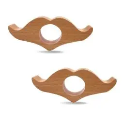 Produktbild: 2 Stück Buchseitenhalter Holz, Bücher Zubehör Daumen Lesezeichen Buch Seitenhalter Buch Zubehör Librarians Naturholz Book Holder Geschenke für Leseliebhaber