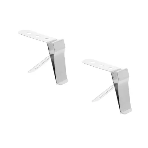Produktbild: 2 Stück Clip Lebensmittelthermometer Ladegerät Ständer Thermometer Digital Theometer Grill Fritteuse Thermometer Für Öl Thermometer Halter Thermometer Klemme Silber OFFSCH