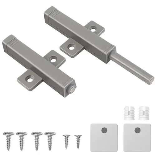 Produktbild: 2 Stück Drucktüröffner, Push to Open Türöffner, Heavy Duty Schrank Türöffner, Türen Möbel Schubladen Schranktür Magnetschnäpper Drucktüröffner, Druckschnapper Öffner Druck