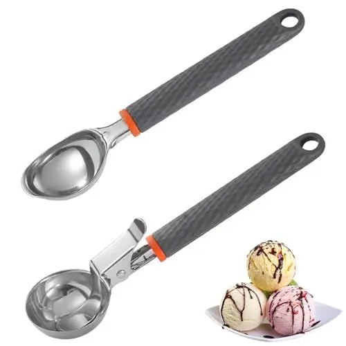 Produktbild: 2 Stück Eisportionierer,verschiedene Größen eislöffel portionierer, Rutschfestem Griff Gebrauch Ideal für Eiscreme Melone Fleischbällchen Teige, Kartoffelpüree oder Melonenbälle