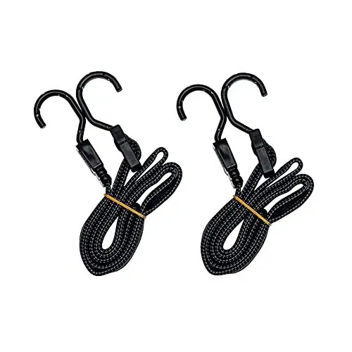 Produktbild: 2 Stück Fahrrad Spanngurt Gepäckspanner,MoreChioce 1.5m Elastische Spannseile Befestigungsriemen Set Motorrad Gepäckträger Spanngummi Koffergurt Gummiband Expander Gepäckriemen mit Haken