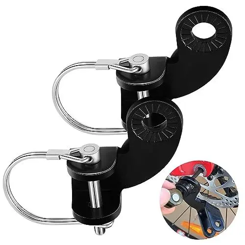 Produktbild: 2 Stück Fahrradanhänger Kupplung, Fahrrad Anhängerkupplung mit Sicherungsstift Adapter, für Kinderanhänger, Fracht und Haustier Fahrradanhänger Adapter Zubehör Anhängerkupplung