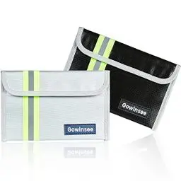 Produktbild: 2 Stück Feuerfeste Tasche, Kleine Feuerfeste Geldtasche (12,7 x 20,3 cm 4500 °F), Feuerfeste Brieftasche, Bargeldschutztasche - Wasserfeste Sichere Tasche für Wertsachen …