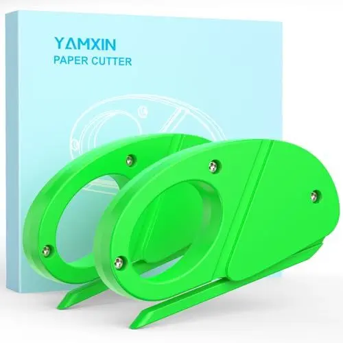 Produktbild: 2 Stück Geschenkpapier Schneider, Wrapping Paper Cutter Gift Wrap Cutter, Geschenkpapier Cutter Papierschneider für Weihnachten, Grün