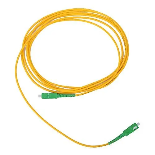 Produktbild: 2 Stück Glasfaser-Patchkabel Singlemode SC/SC/SM-G652D OS2 3 Meter für LAN-Kommunikationsinstrumentierung CATV Gelb