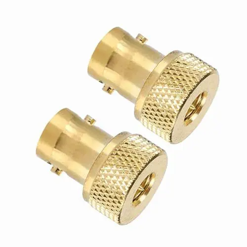Produktbild: 2 Stück Goldene BNC-Buchse auf SMA-Stecker, Konvertierungsadapter