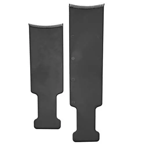 Produktbild: 2 Stück Haarfärbebrett, Hervorhebungsbrett mit Zähnen, Haarfärbepaddel, Hervorhebungspinsel, Balayage-Brettkamm für Haarfärbung, Färben, DIY, Friseur, Tönungswerkzeug (schwarz)
