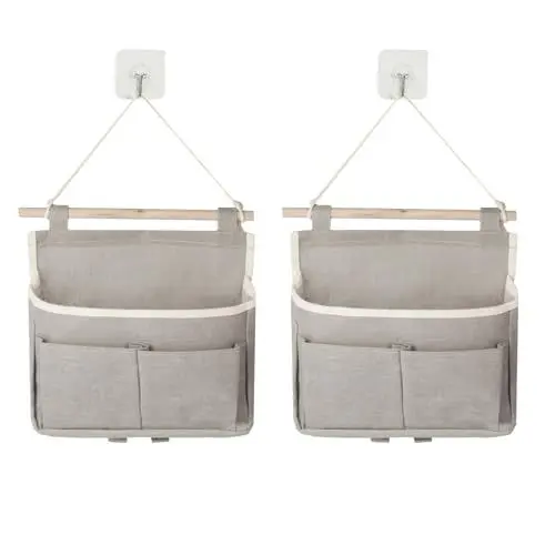 Produktbild: 2 Stück Hängeorganizer Bad Tür Organizer, Hängeaufbewahrung, Faltbares Hängetasche Wandorganizer Hängend, Bad Organizer Hängend Aufbewahrungstasche mit 3 Fächer für Zuhause Büro Bad Wohnmobil