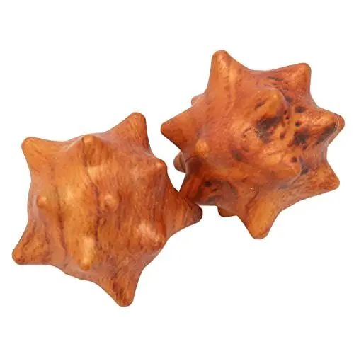 Produktbild: 2 Stück Hand Massager Holz Hand Ball Thai Massage Trigger Punkt Massager Relief Tool, Triggerpunkt Massage Stress Reflexzone Strukturierte Akupunkt-Massagebälle