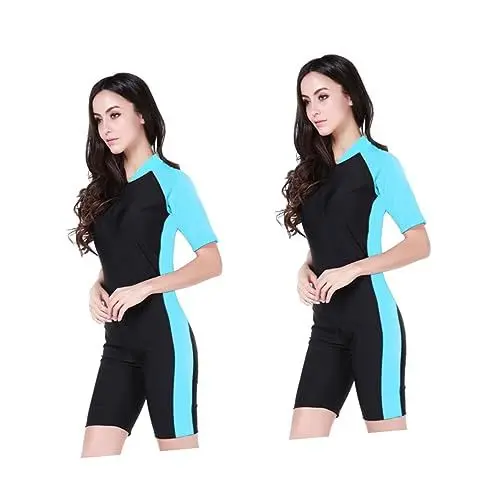 Produktbild: 2 Stück Herren-Badeanzüge Badeanzüge Für Herren Badeshirt Für Herren Kurzärmeliger Badeanzug Herren-Neoprenanzug Tauchkleid Taucheranzug Einteiliger Badeanzug Für Liebhaber CLISPEED